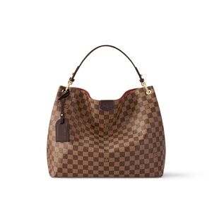 Designer Brown Checkered Women's Bag